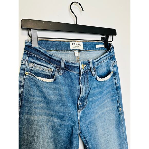 FRAME DENIM Dark Wash Le Nouveau Straight Jessie Jean Size 25 - Picture 3 of 8